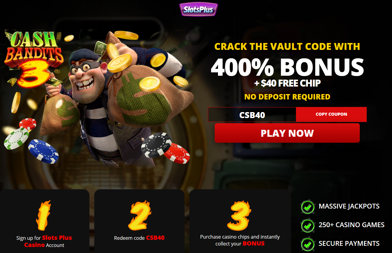 400%
WELCOME BONUS + $40 FREE CHIP 400% WELCOME
BONUS + $40 FREE CHIP